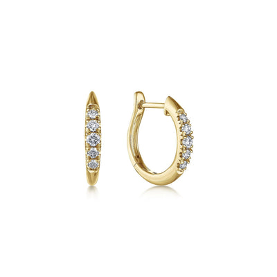 Diamond Huggie Hoop Earrings