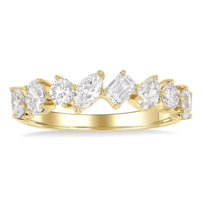 Mixed Shape Diamond Stackable Ring