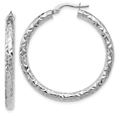Textured Hoop Earring