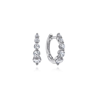 Diamond Huggie Hoop Earrings