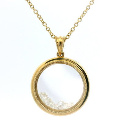 Rose-Cut Floating Diamond Pendant