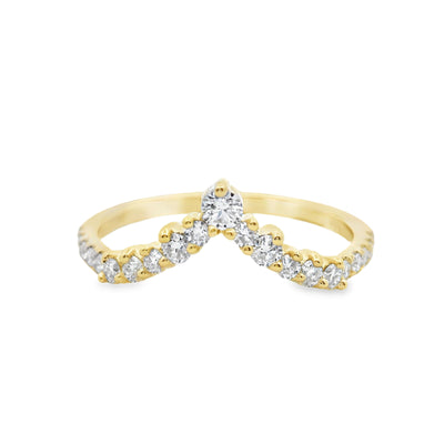 Diamond Chevron Wedding Ring