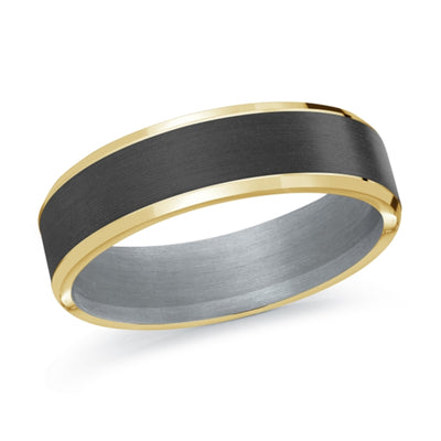Men's Tantalum & Carbon Fiber Wedding Ring