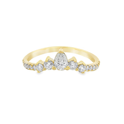Diamond Curved Wedding Ring