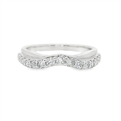 Diamond Contour Wedding Ring