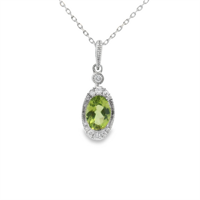 Peridot & Diamond Pendant