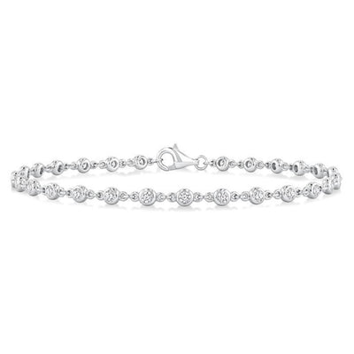 Platinum Diamond Station Bracelet