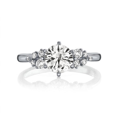 Round Diamond Freeform Engagement Ring