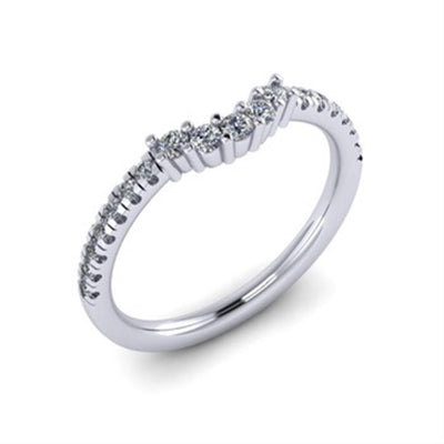 Diamond Contour Wedding Ring
