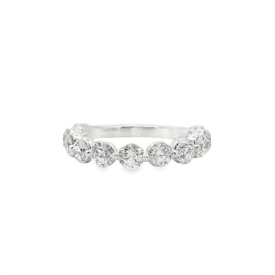 Diamond Single Shared Prong Anniversary Ring