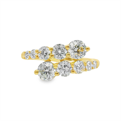 Diamond Bypass Fashion Ring