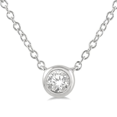 Petite Bezel Solitaire Necklace