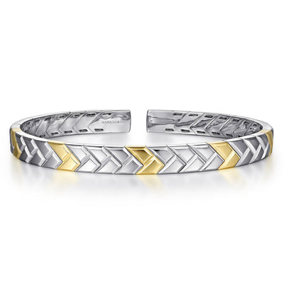 Herringbone Men's Bangle Bracelet