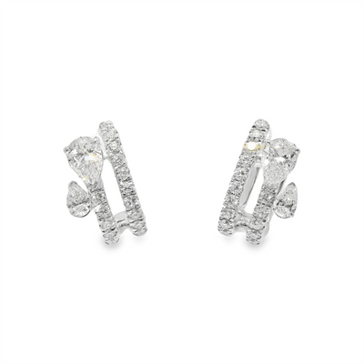 Diamond Huggie Hoop Earrings