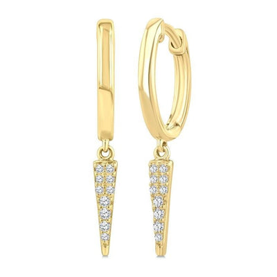 Diamond Huggie Hoop Earrings