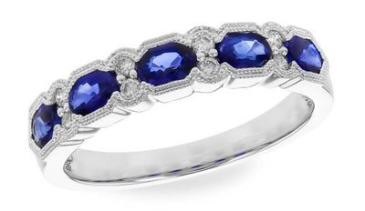 Sapphire & Diamond Stackable Ring
