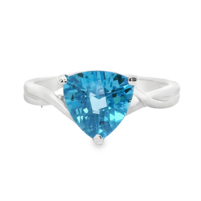 Blue Topaz Solitaire Fashion Ring