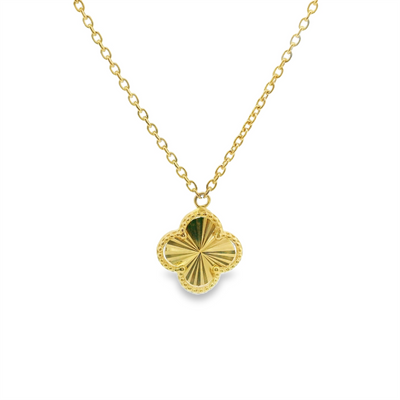 Faceted Clover Necklace