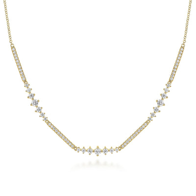 Diamond Tennis Station Necklace