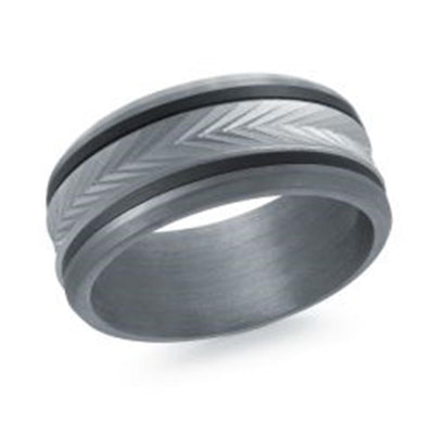 Men's Tantalum & Carbon Fiber Wedding Ring