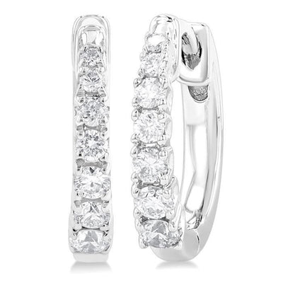Diamond Huggie Hoop Earrings