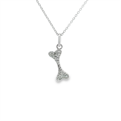 Petite Diamond Dog Bone Pendant