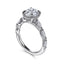 Round Diamond Hidden Halo Engagement Ring