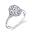 Oval Diamond Halo Engagement Ring
