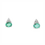 Emerald & Diamond Stud Earrings