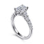 Oval Diamond Graduated Engagement Ring