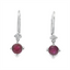 Ruby & Diamond Leverback Earrings