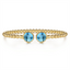 Bujukan Blue Topaz & Blue Enamel Bangle Bracelet