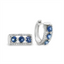 Sapphire & Diamond Huggie Hoop Earrings