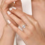 Oval Diamond Three Stone Engagement Ring