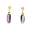 Amethyst & Diamond Drop Earrings