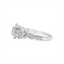 Oval Diamond Three Stone Halo Engagement Ring