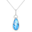 Blue Topaz & Diamond Pendant