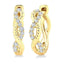 Diamond Twist Huggie Hoop Earrings