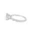 Oval Diamond Straight Band Engagement Ring