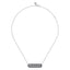 Black Enamel Diamond Bar Necklace