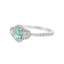 IGI Certified Paraiba Tourmaline & Diamond Three Stone Ring