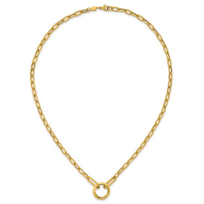 Paperclip Necklace with Circle Clasp