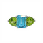 Blue Topaz & Peridot Fashion Ring