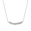 Sterling Silver White Sapphire Bar Necklace