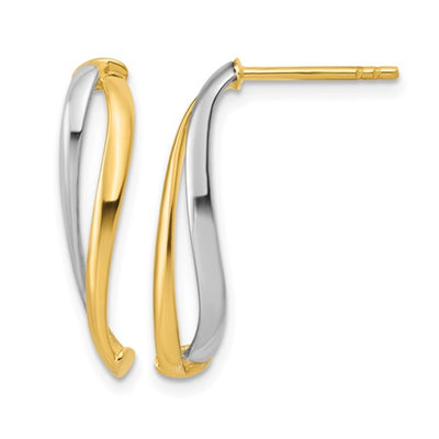 Curve Drop Stud Earrings