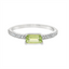 Peridot & Diamond Stackable Ring