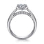 Round Diamond Wide Engagement Ring