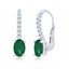 Emerald & Diamond Leverback Earrings