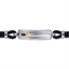 Garnet Sterling Silver & Leather Men's Bracelet