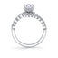 Oval Diamond Bypass Engagement Ring